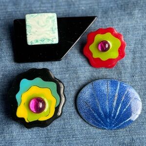 Lot of Colorful Vintage Brooches/Pins